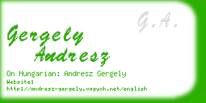 gergely andresz business card